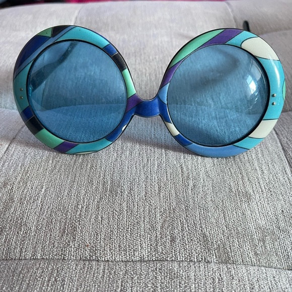 🔥 🕶 EMILIO PUCCI 1960s Vintage Round Sunglasses - Picture 6 of 7